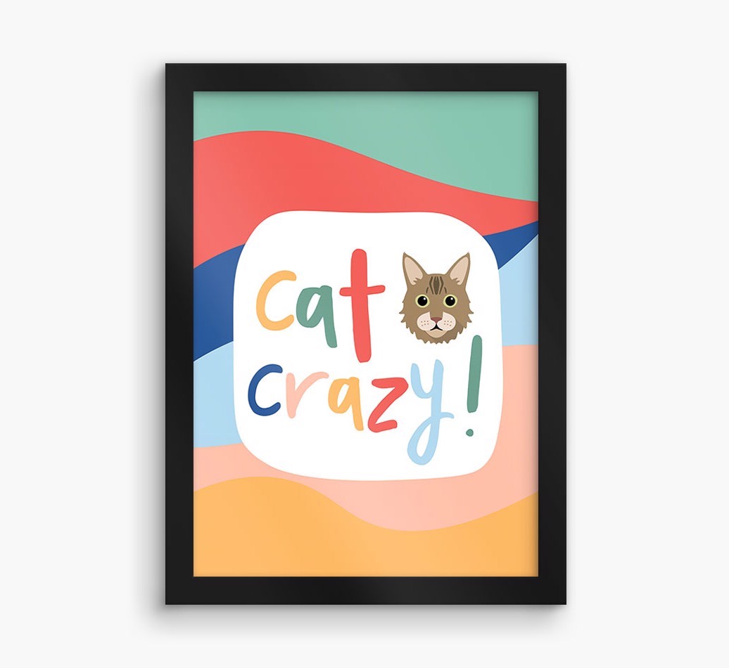 'Cat Crazy' - Personalised {breedFullName} Framed Print