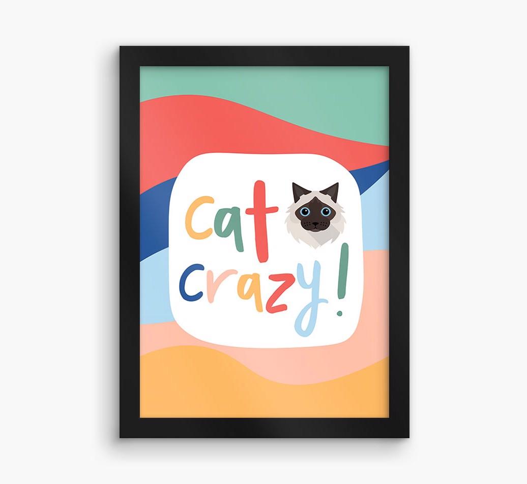 'Cat Crazy' - Personalized {breedFullName} Framed Print