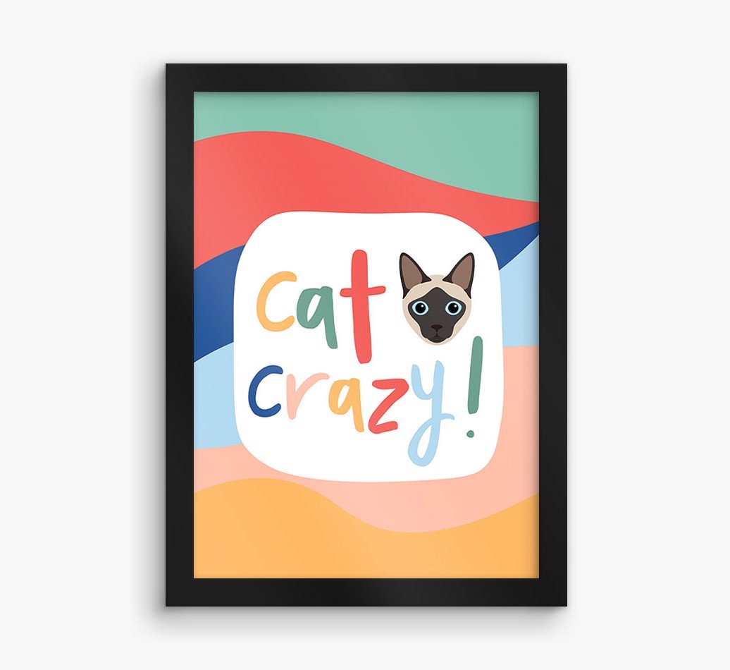 'Cat Crazy' - Personalised {breedFullName} Framed Print