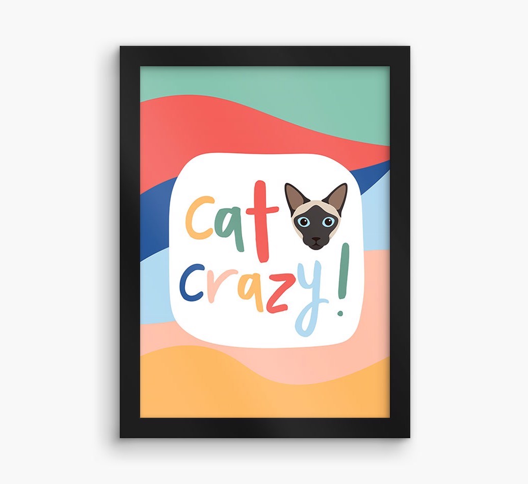 'Cat Crazy' - Personalised {breedFullName} Framed Print