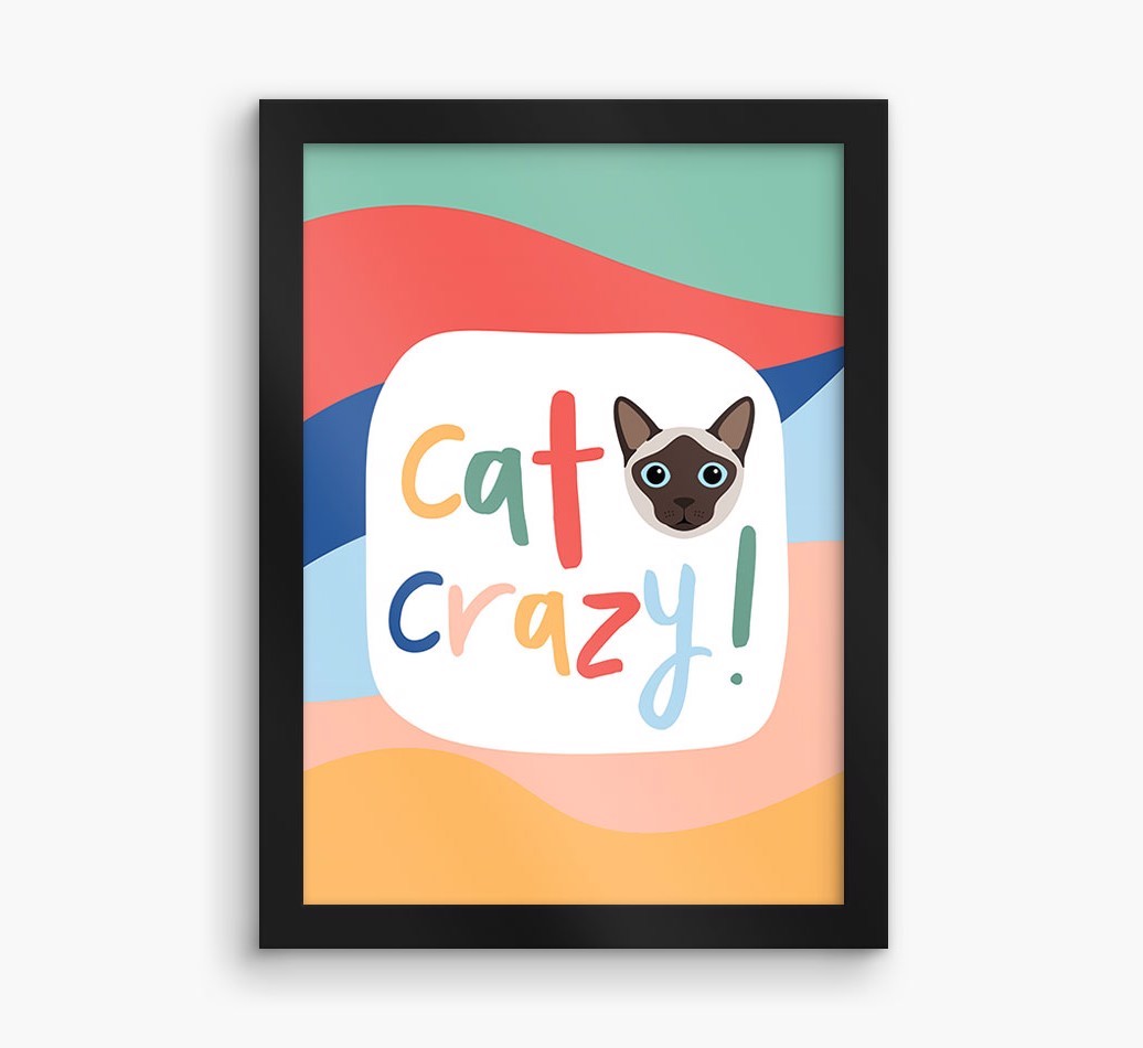 'Cat Crazy' - Personalised {breedFullName} Framed Print