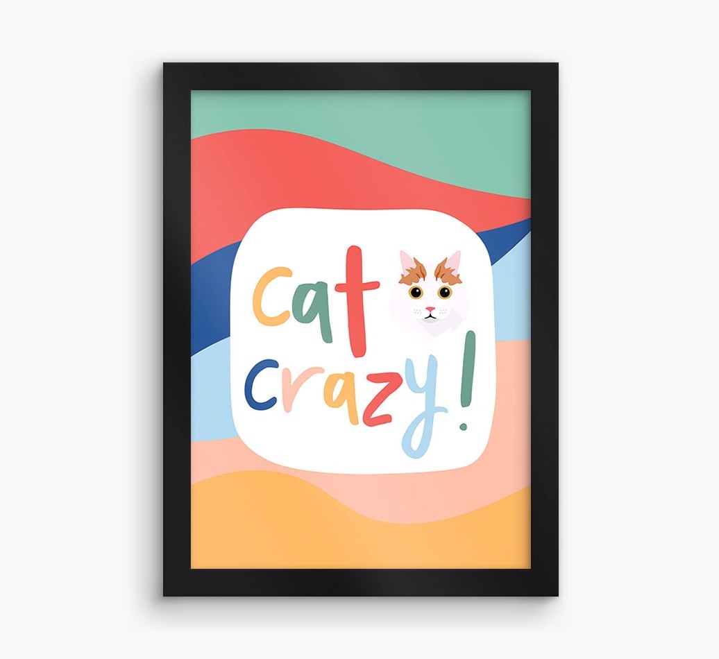 'Cat Crazy' - Personalised {breedFullName} Framed Print