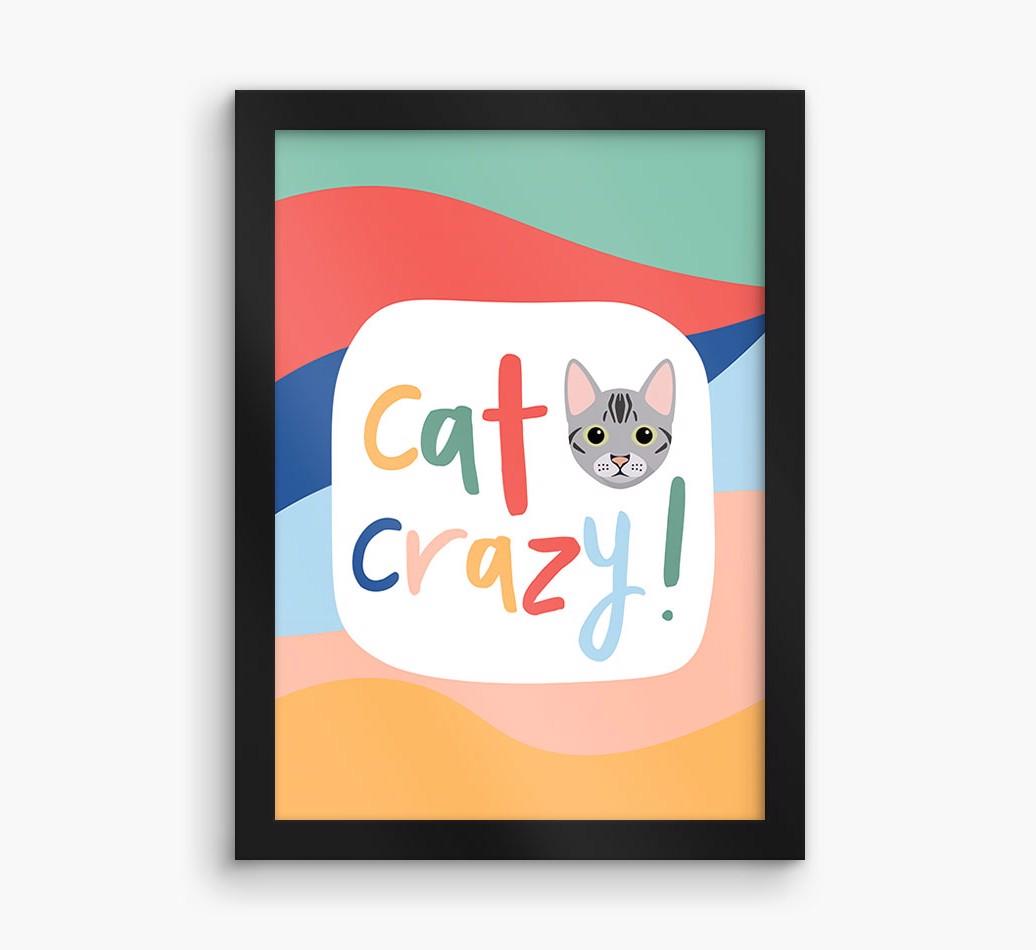 'Cat Crazy' - Personalized {breedFullName} Framed Print