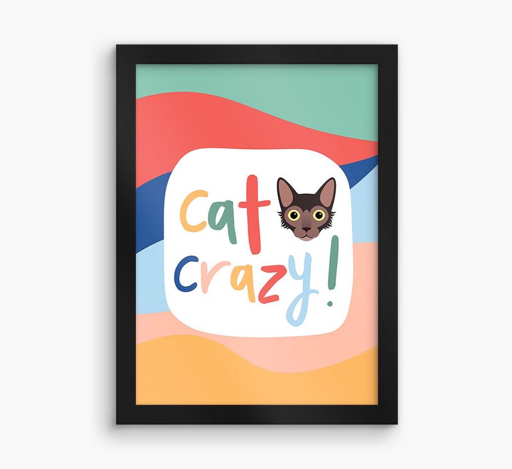 'Cat Crazy' - Personalized {breedFullName} Framed Print