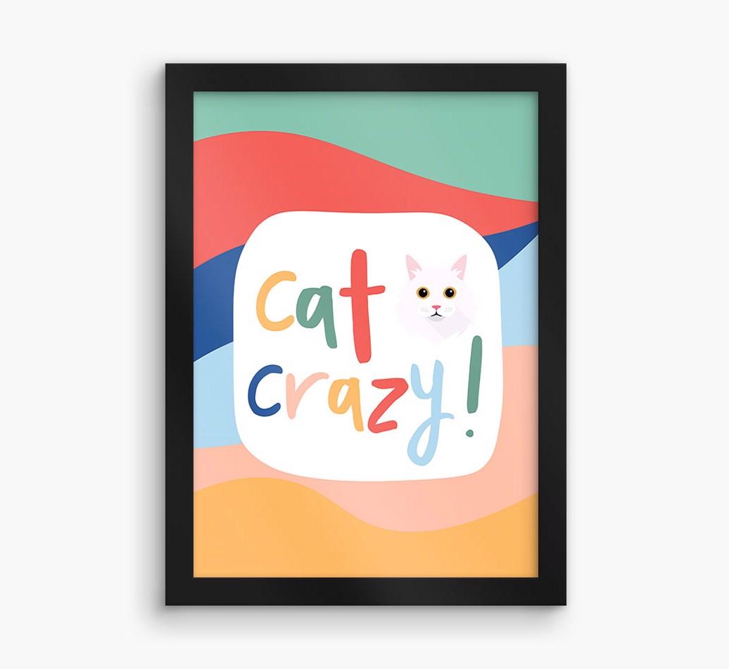 'Cat Crazy' - Personalized {breedFullName} Framed Print