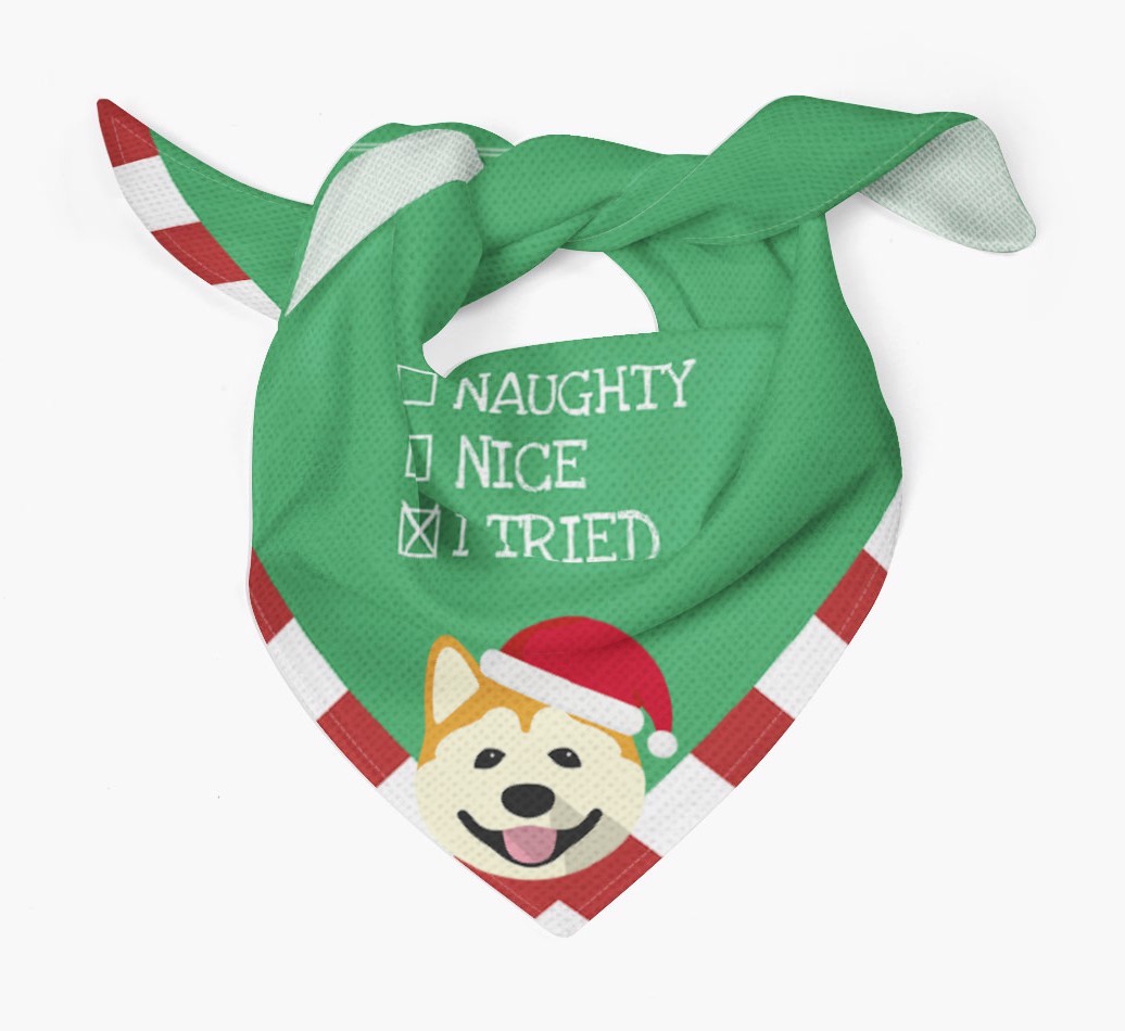 Christmas Checkbox: Personalised {breedFullName} Bandana
