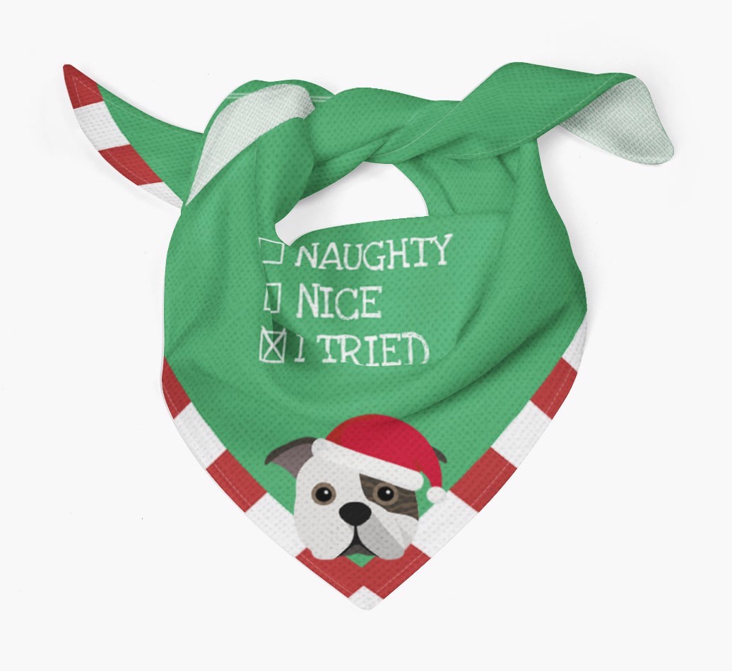 Christmas Checkbox: Personalized {breedFullName} Bandana