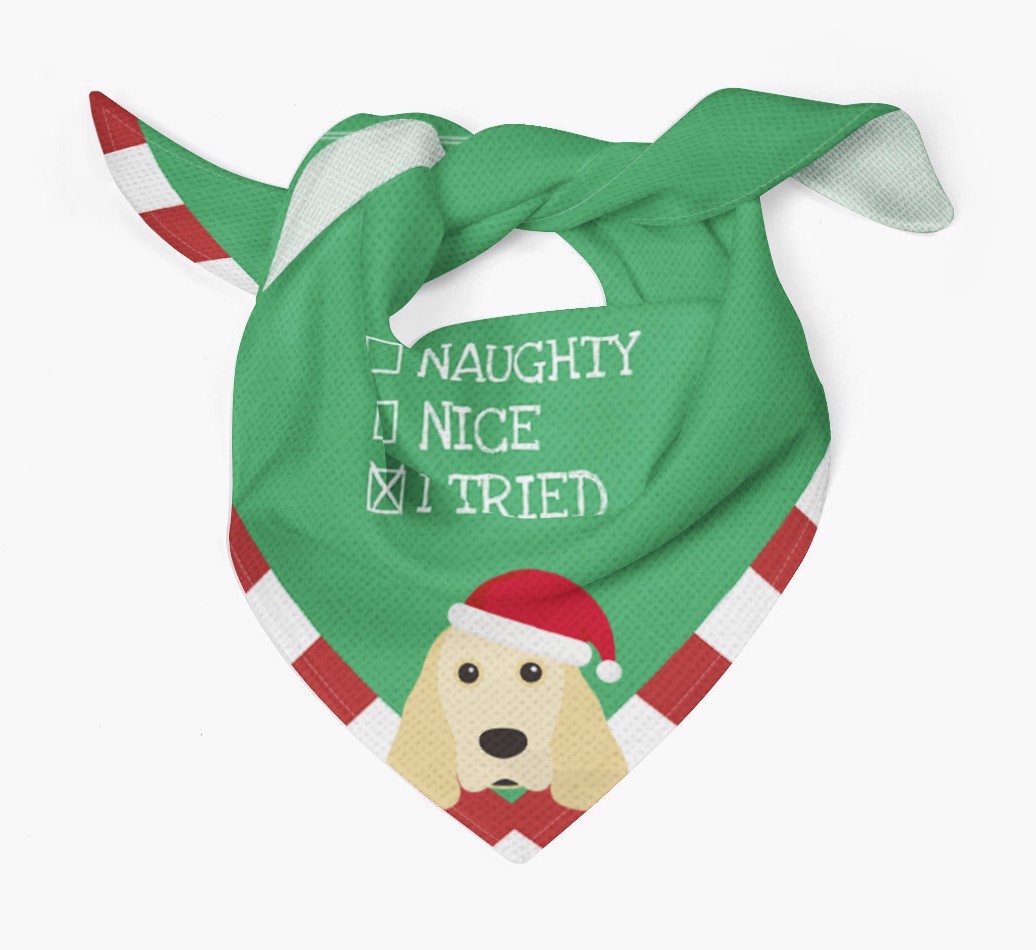 Christmas Checkbox: Personalised {breedFullName} Bandana