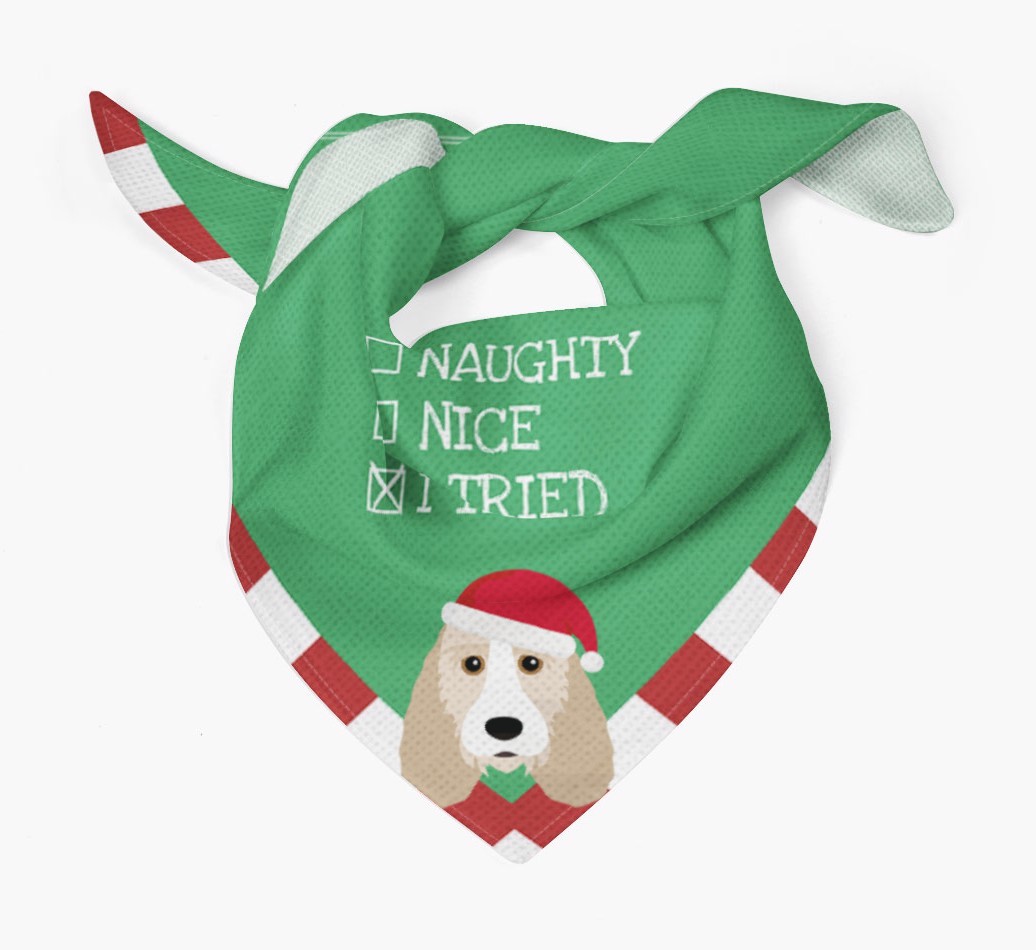 Christmas Checkbox: Personalised {breedFullName} Bandana
