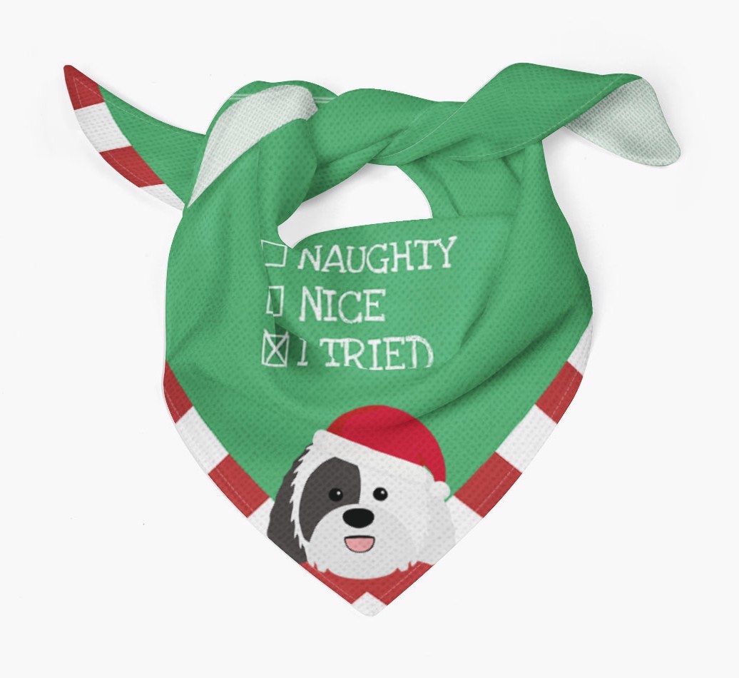 Christmas Checkbox: Personalized {breedFullName} Bandana