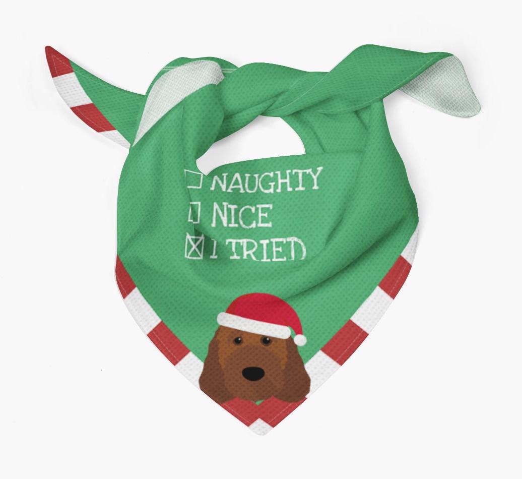 Christmas Checkbox: Personalized {breedFullName} Bandana