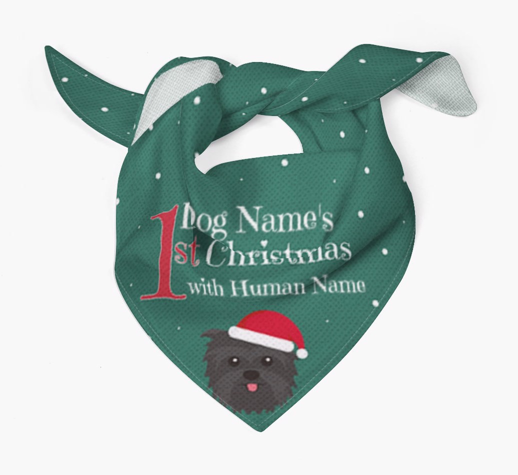 First Christmas Personalised Bandana with {breedFullName} Icon