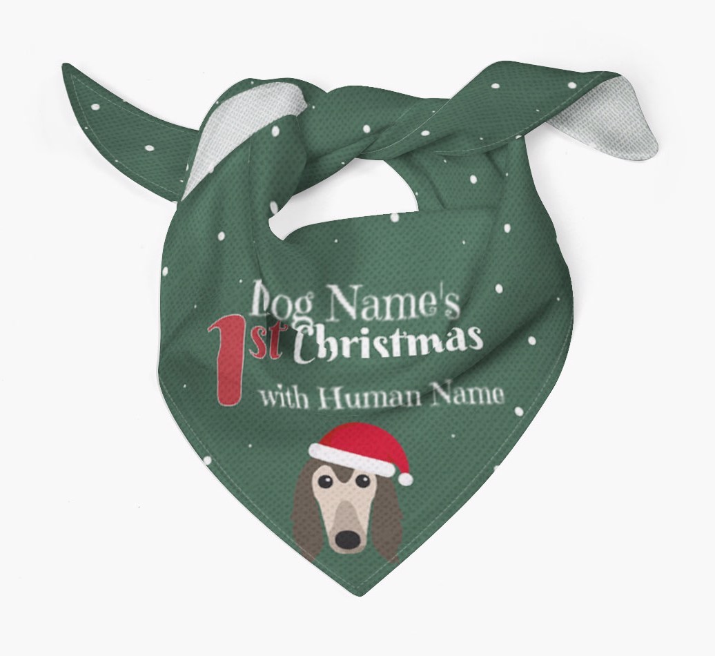 First Christmas Personalised Bandana with {breedFullName} Icon