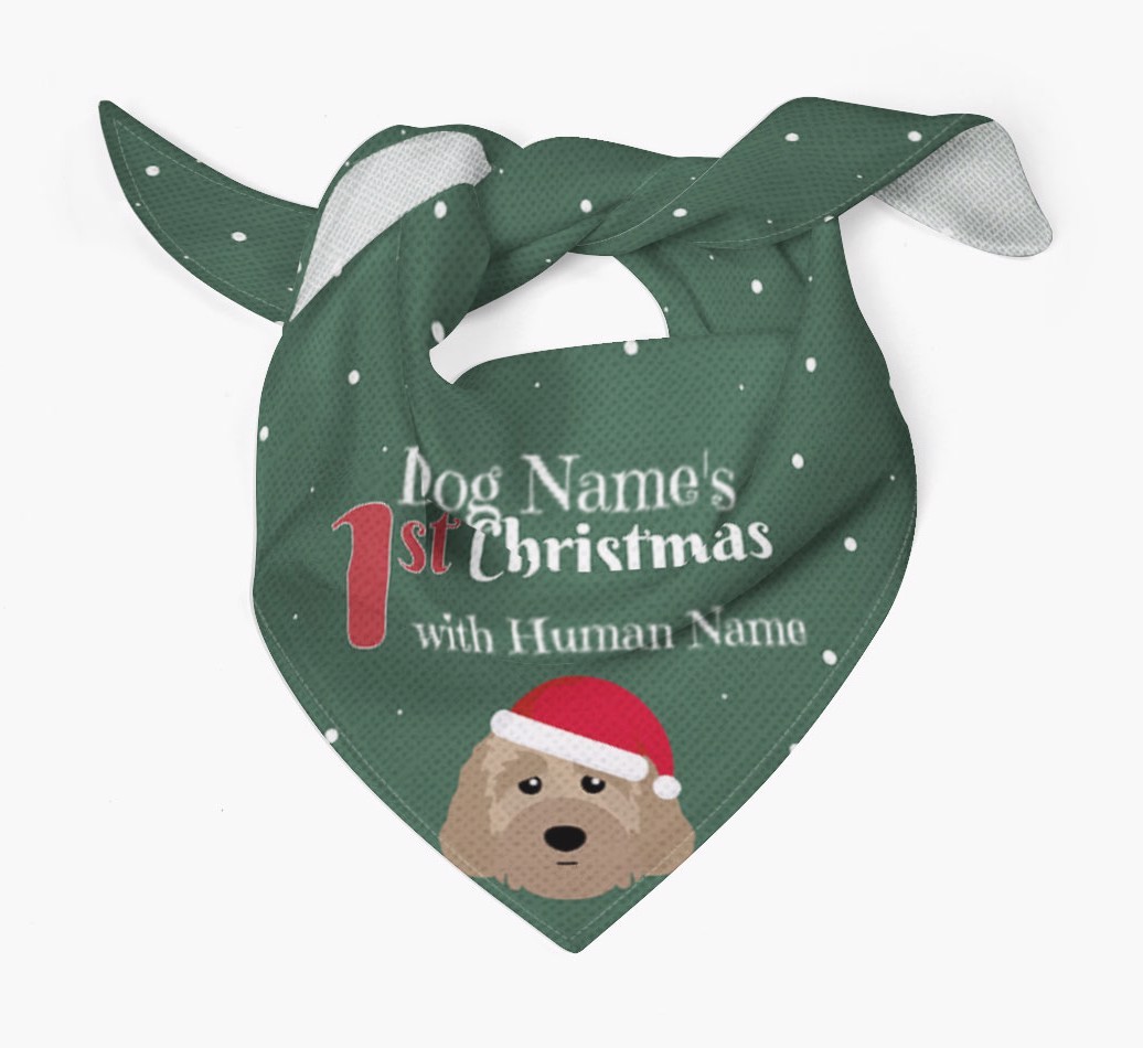 First Christmas Personalised Bandana with {breedFullName} Icon