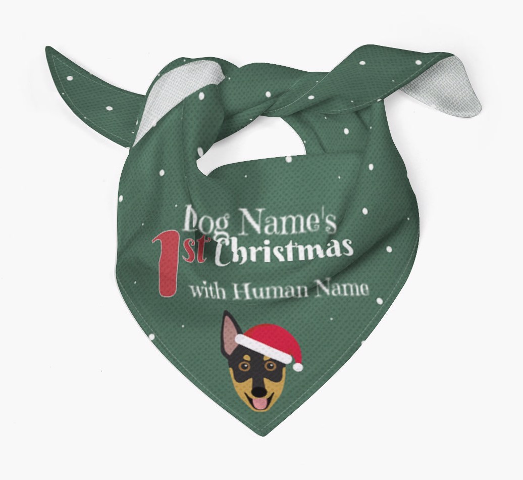 First Christmas Personalised Bandana with {breedFullName} Icon