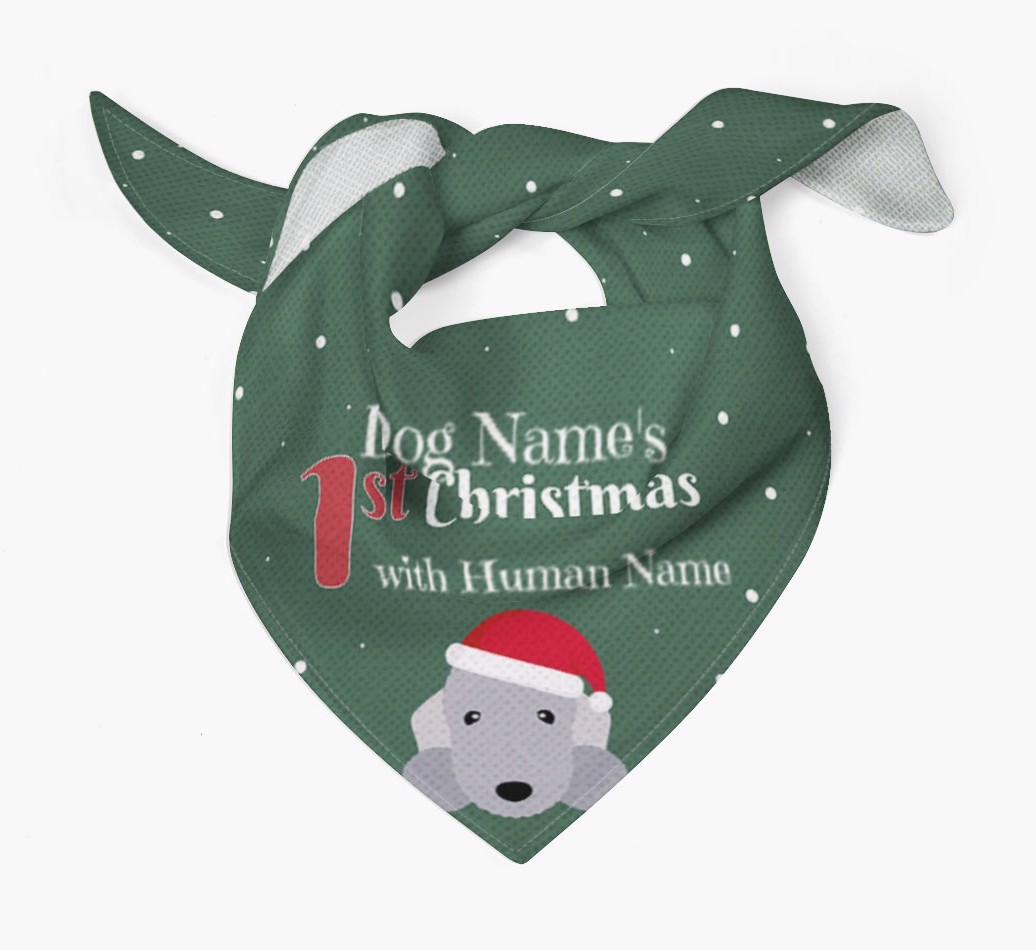 First Christmas Personalised Bandana with {breedFullName} Icon