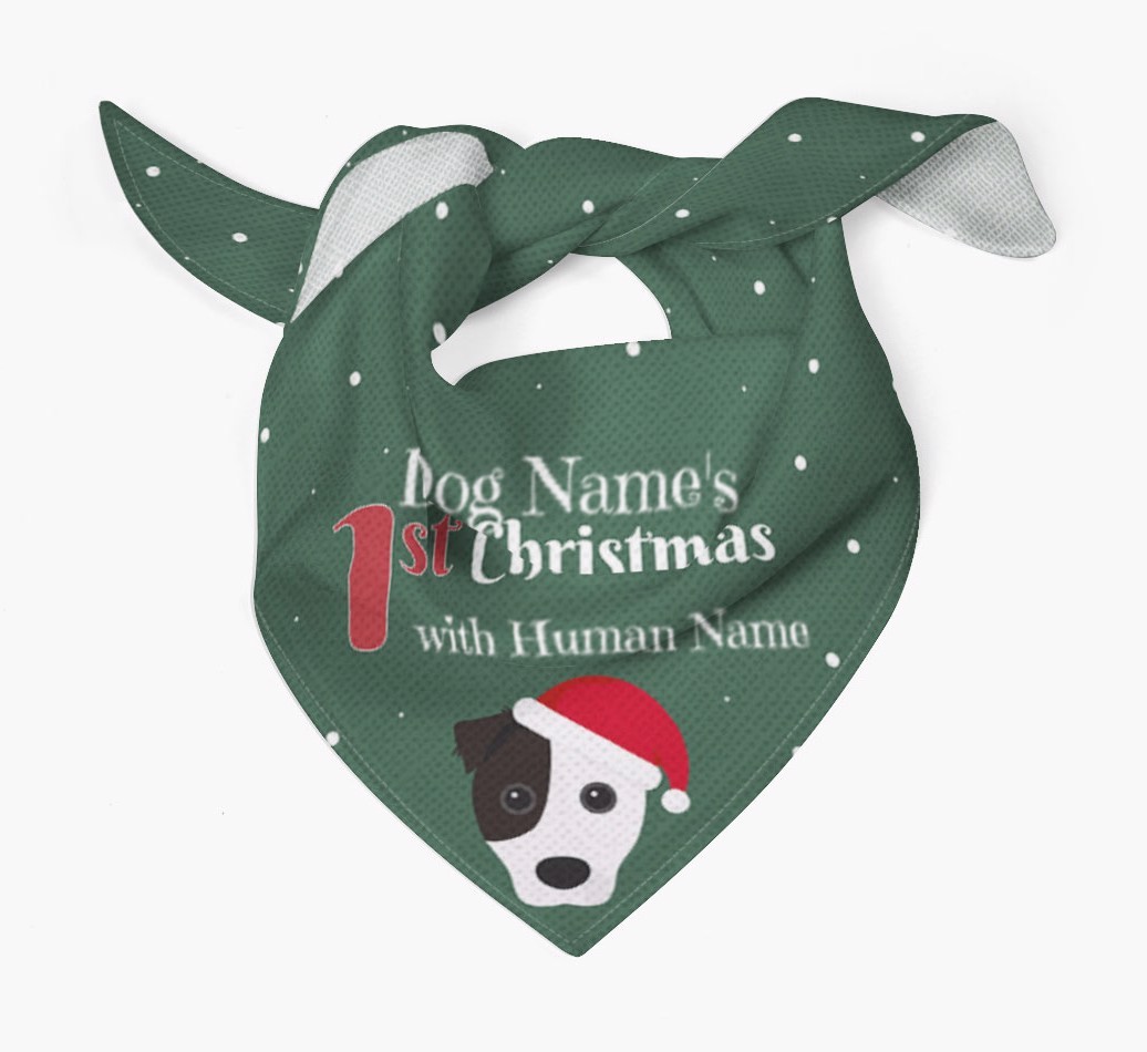 First Christmas Personalised Bandana with {breedFullName} Icon