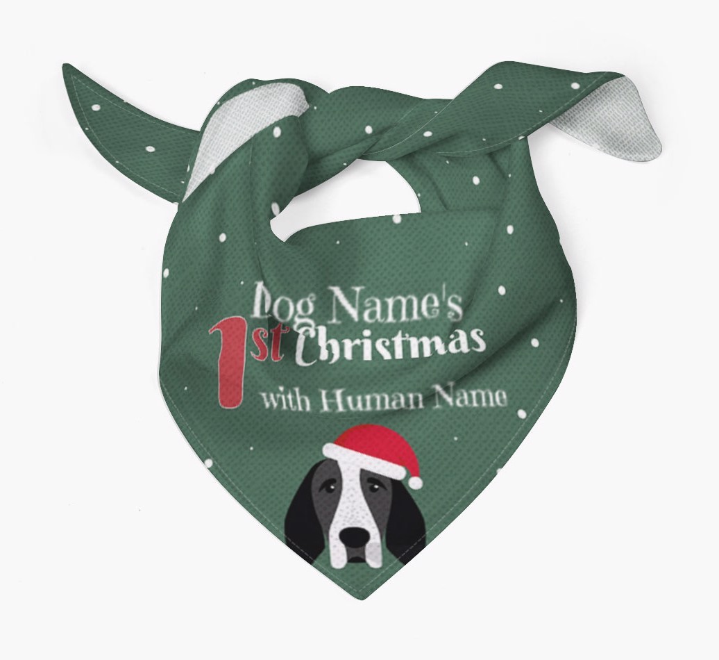 First Christmas Personalised Bandana with {breedFullName} Icon
