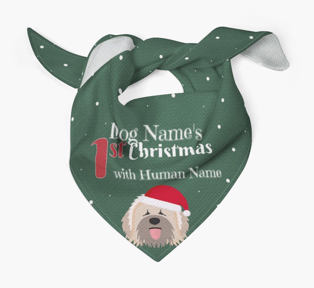 First Christmas Personalised Bandana with {breedFullName} Icon