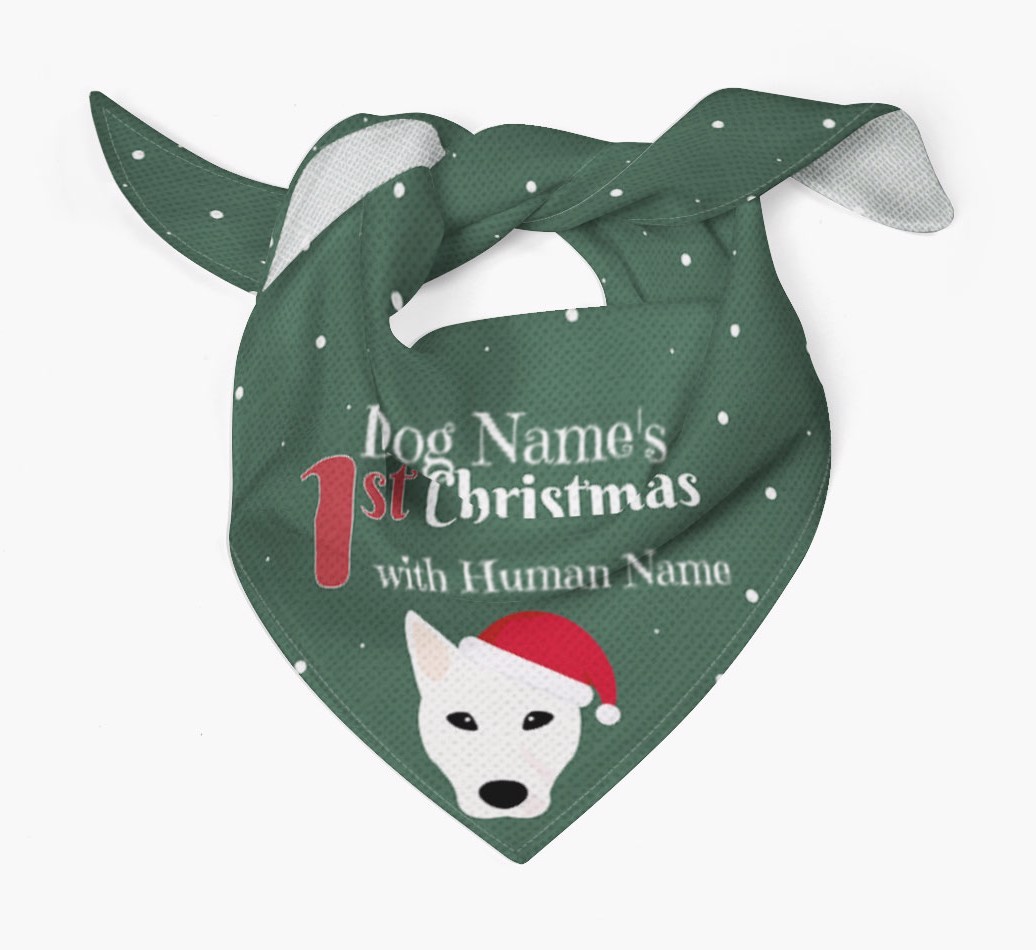 First Christmas Personalised Bandana with {breedFullName} Icon