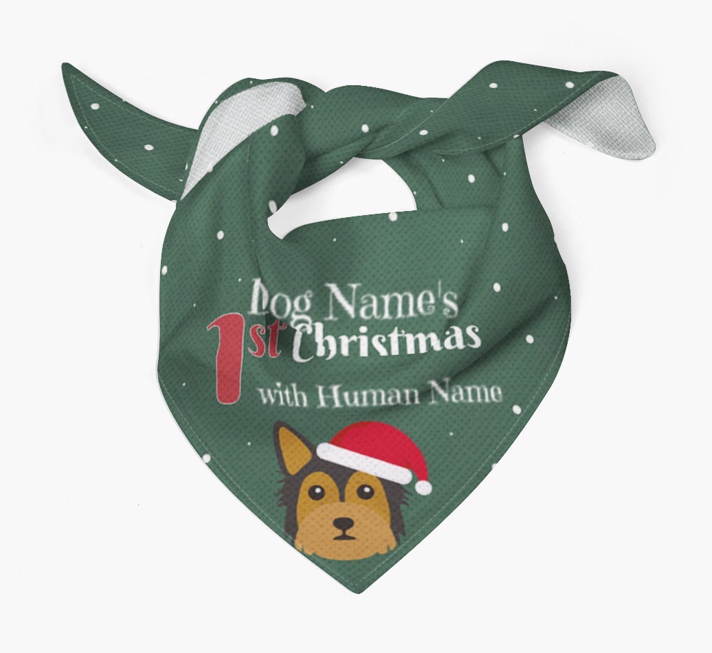 First Christmas Personalised Bandana with {breedFullName} Icon