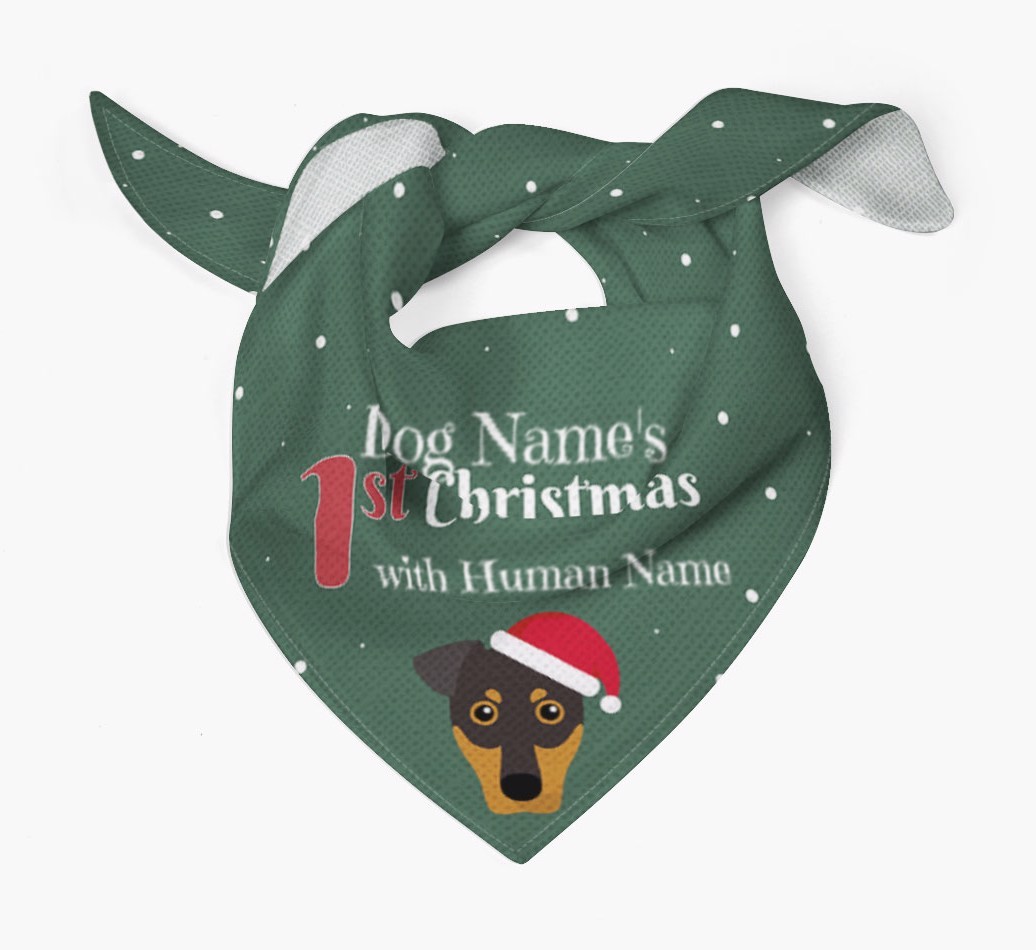 First Christmas Personalised Bandana with {breedFullName} Icon