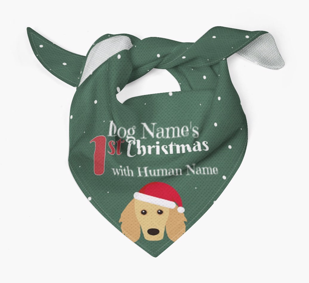 First Christmas Personalised Bandana with {breedFullName} Icon
