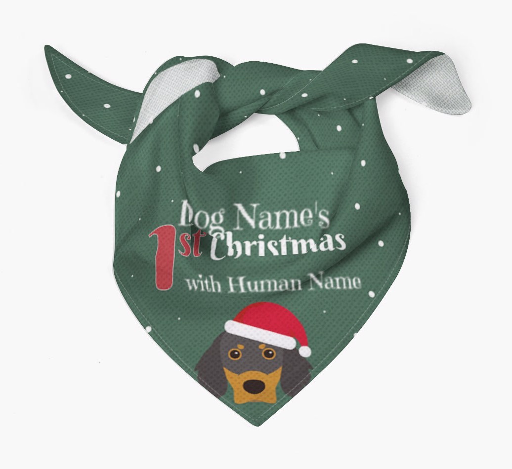 First Christmas Personalised Bandana with {breedFullName} Icon