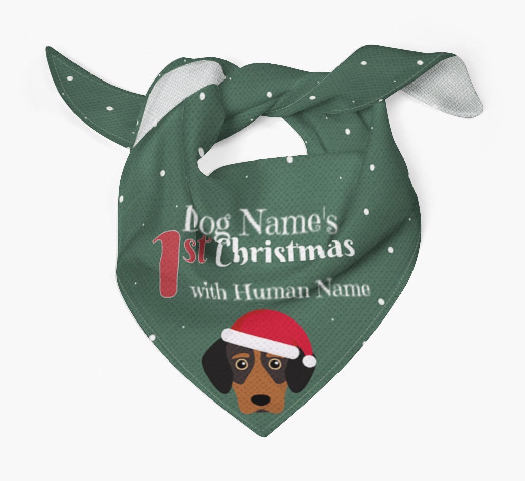 First Christmas Personalised Bandana with {breedFullName} Icon