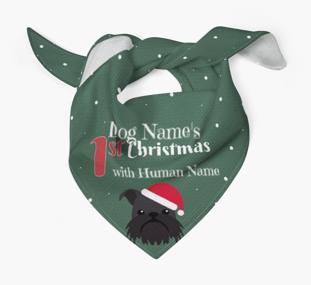 First Christmas Personalised Bandana with {breedFullName} Icon