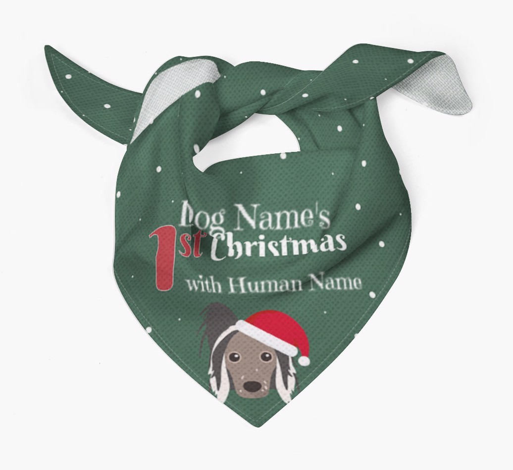 First Christmas Personalised Bandana with {breedFullName} Icon