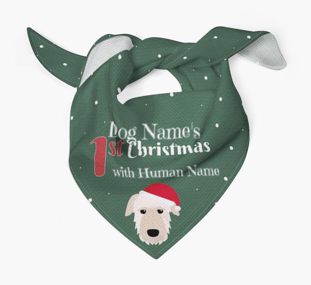 First Christmas Personalised Bandana with {breedFullName} Icon