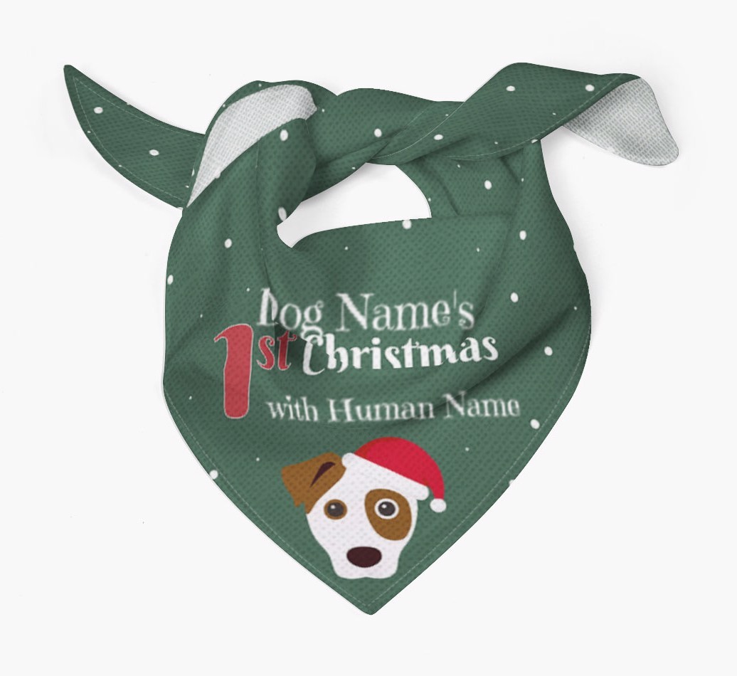 First Christmas Personalised Bandana with {breedFullName} Icon