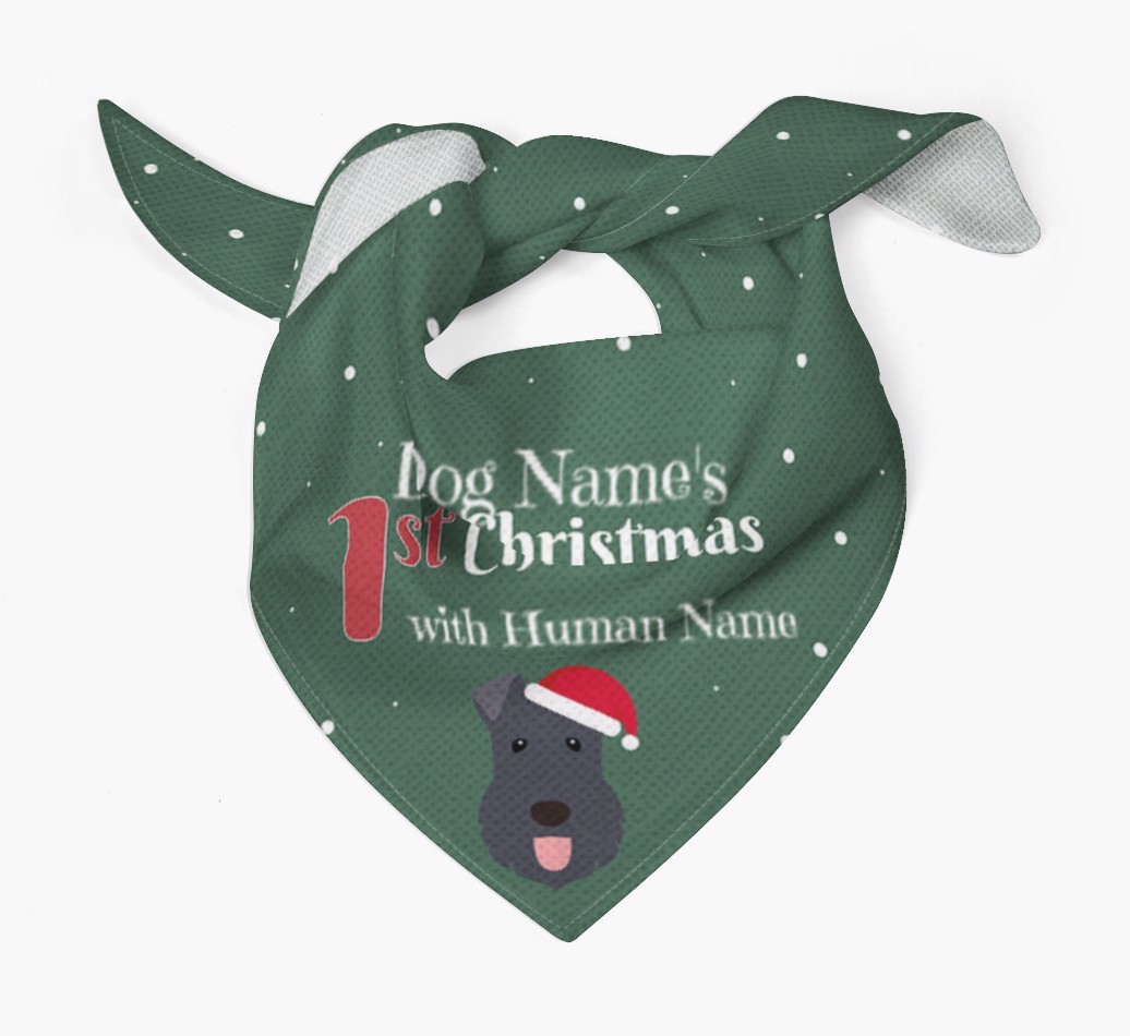 First Christmas Personalised Bandana with {breedFullName} Icon