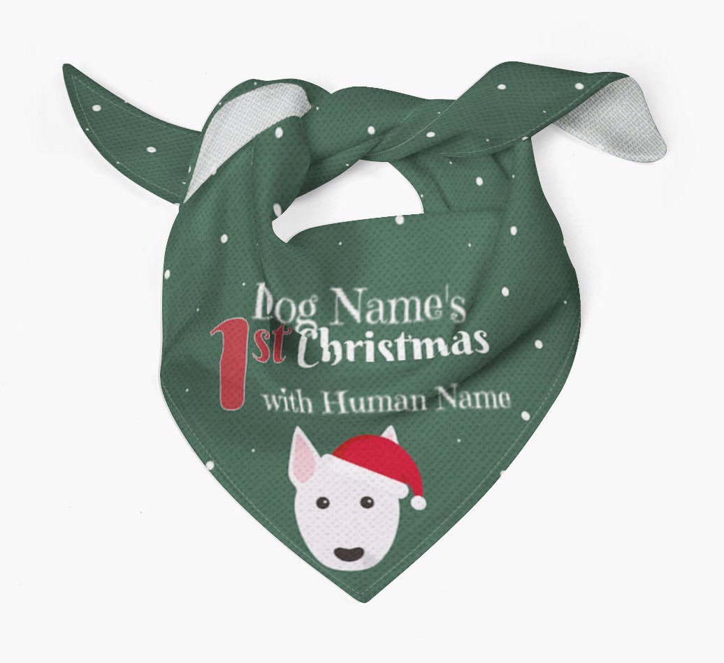 First Christmas Personalised Bandana with {breedFullName} Icon
