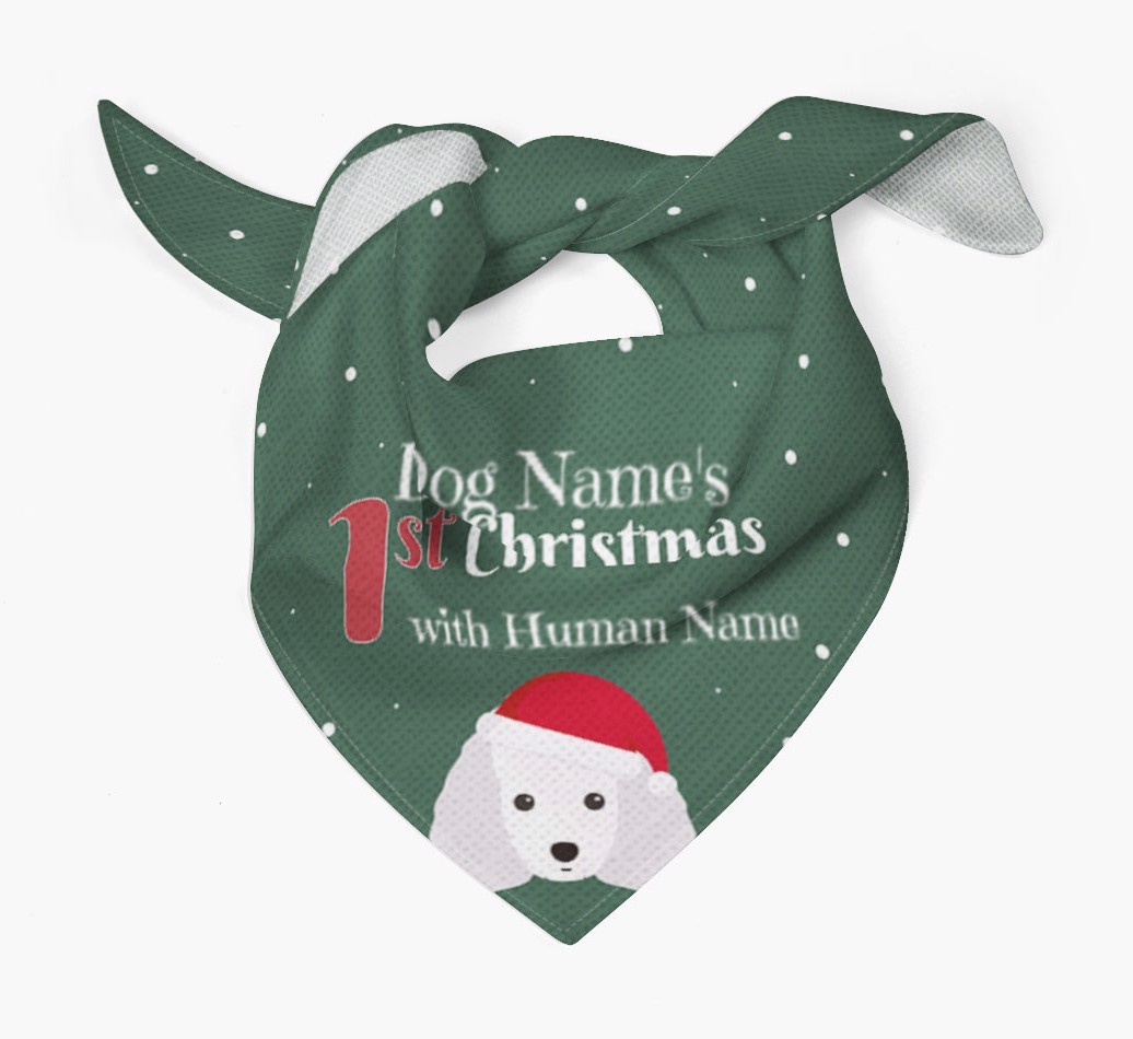 First Christmas Personalised Bandana with {breedFullName} Icon