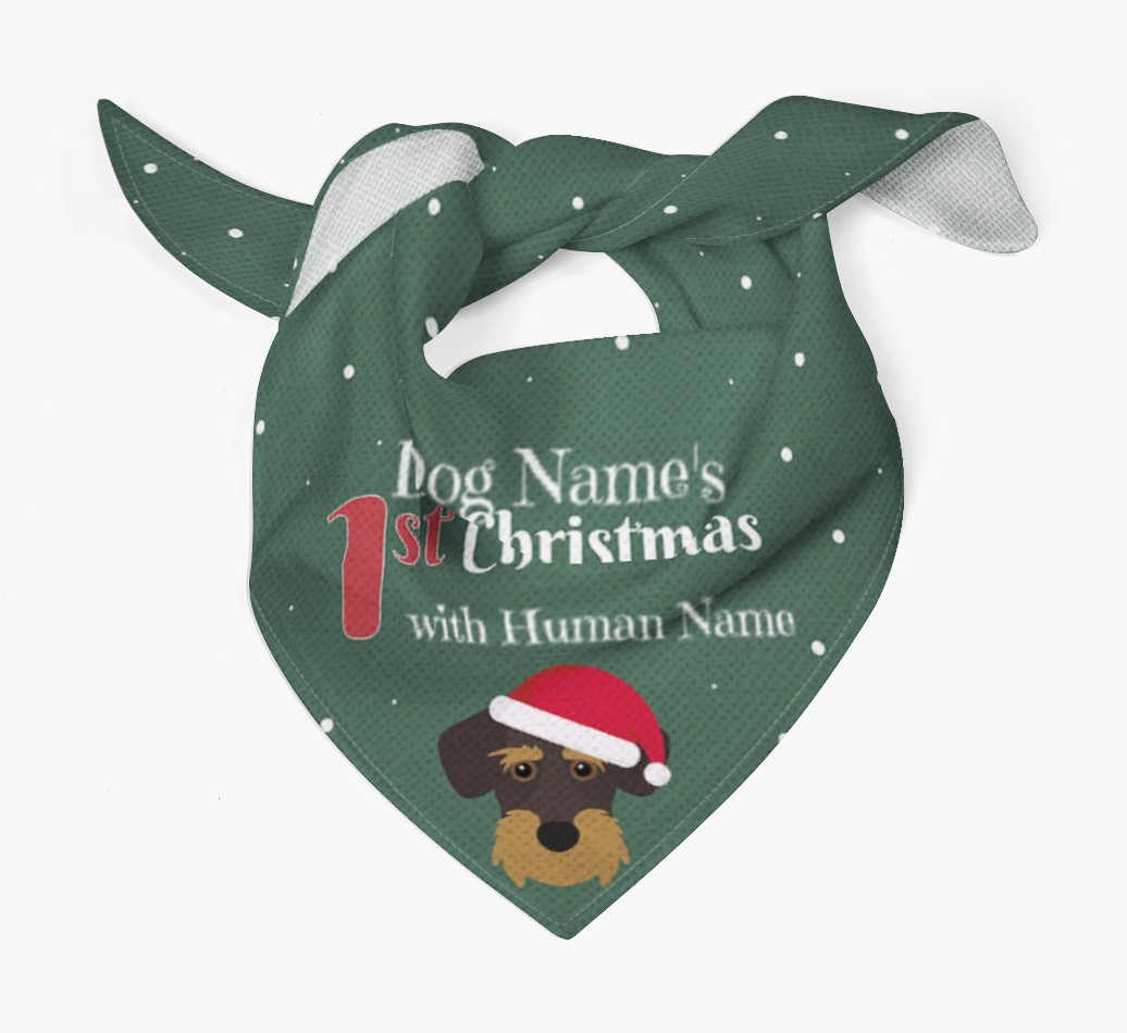 First Christmas Personalised Bandana with {breedFullName} Icon
