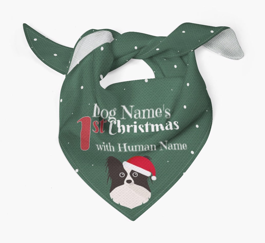 First Christmas Personalised Bandana with {breedFullName} Icon