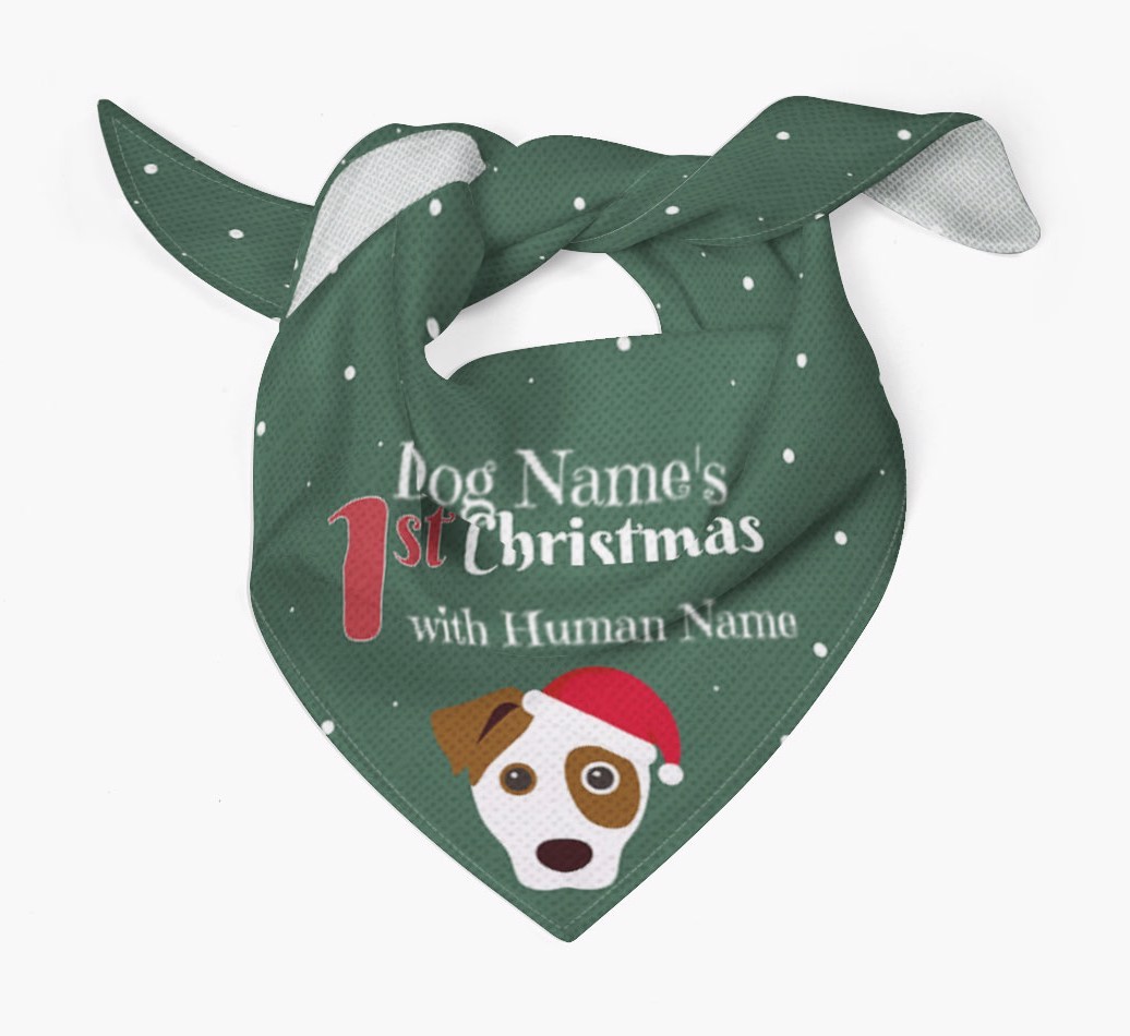 First Christmas Personalised Bandana with {breedFullName} Icon