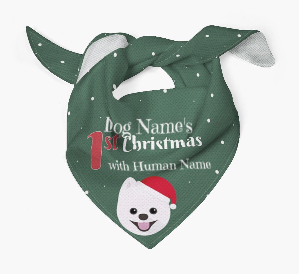 First Christmas Personalised Bandana with {breedFullName} Icon