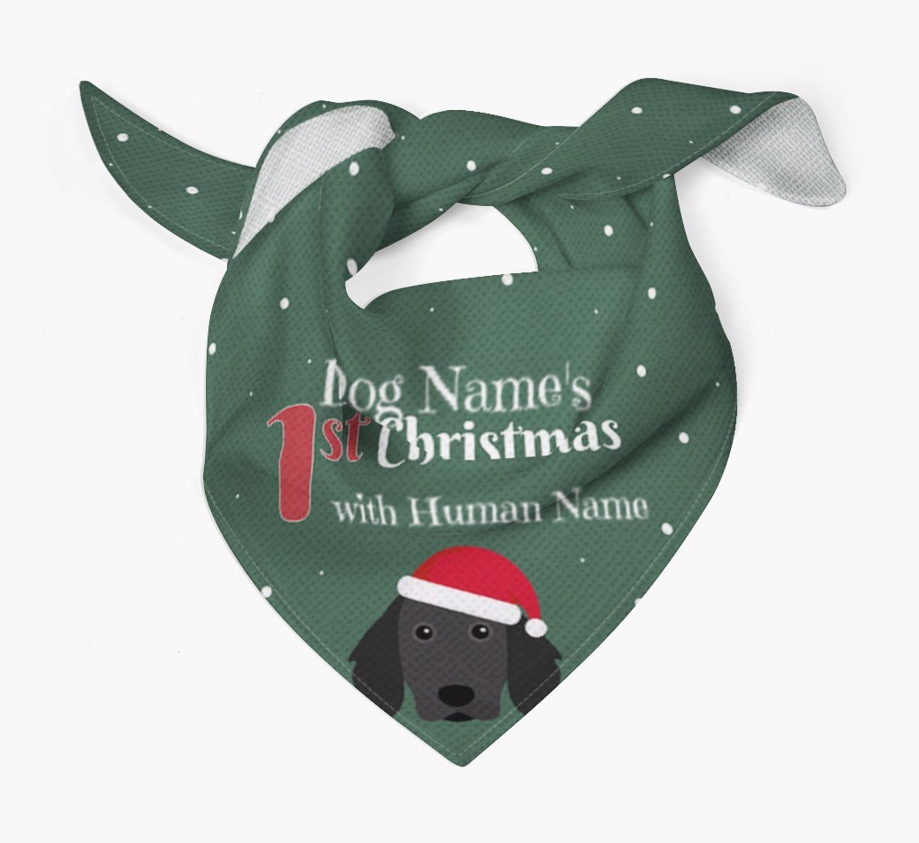 First Christmas Personalised Bandana with {breedFullName} Icon