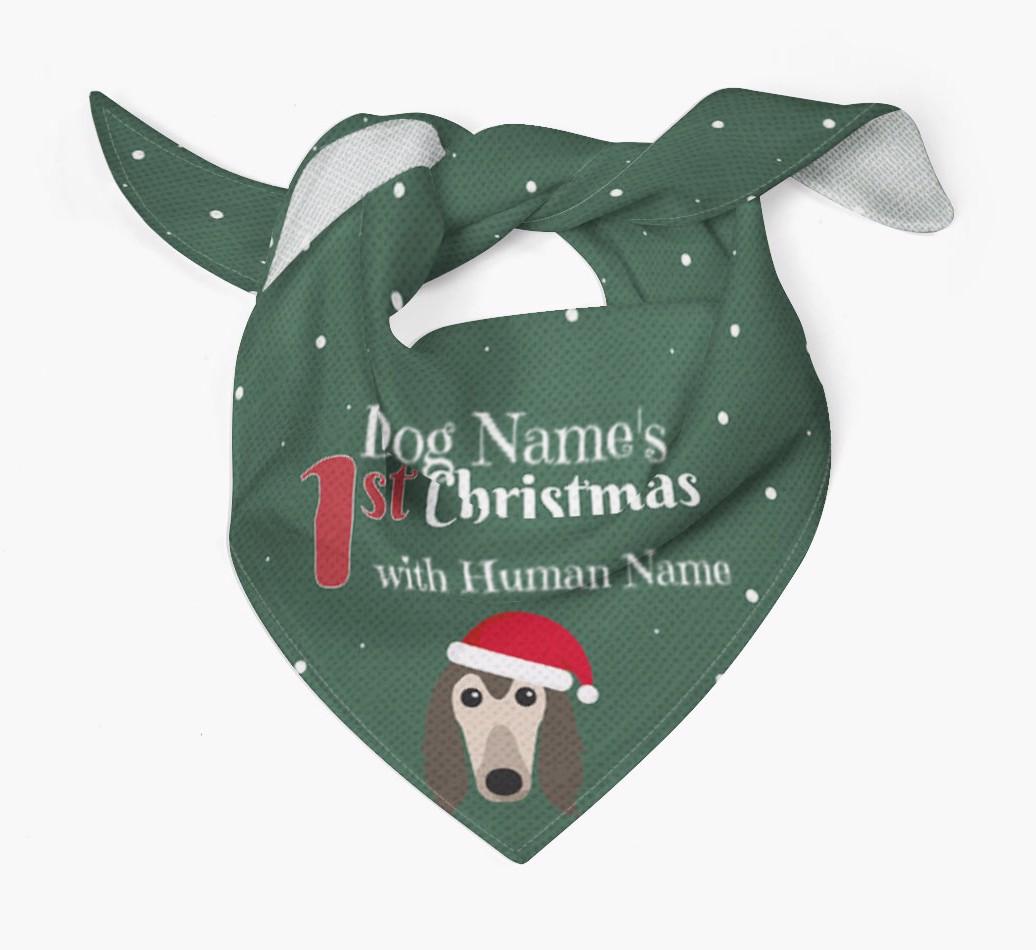 First Christmas Personalised Bandana with {breedFullName} Icon