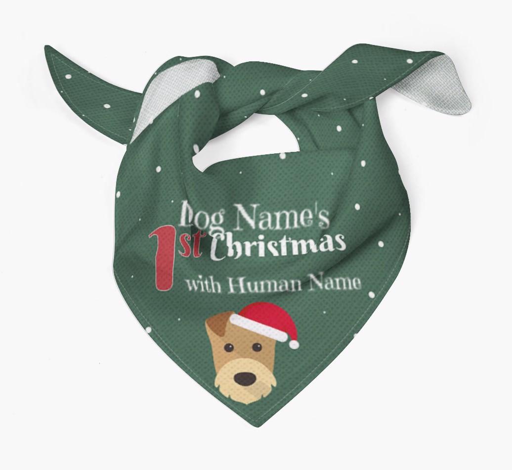 First Christmas Personalised Bandana with {breedFullName} Icon