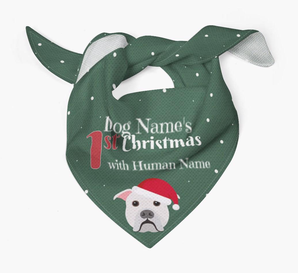 First Christmas Personalised Bandana with {breedFullName} Icon