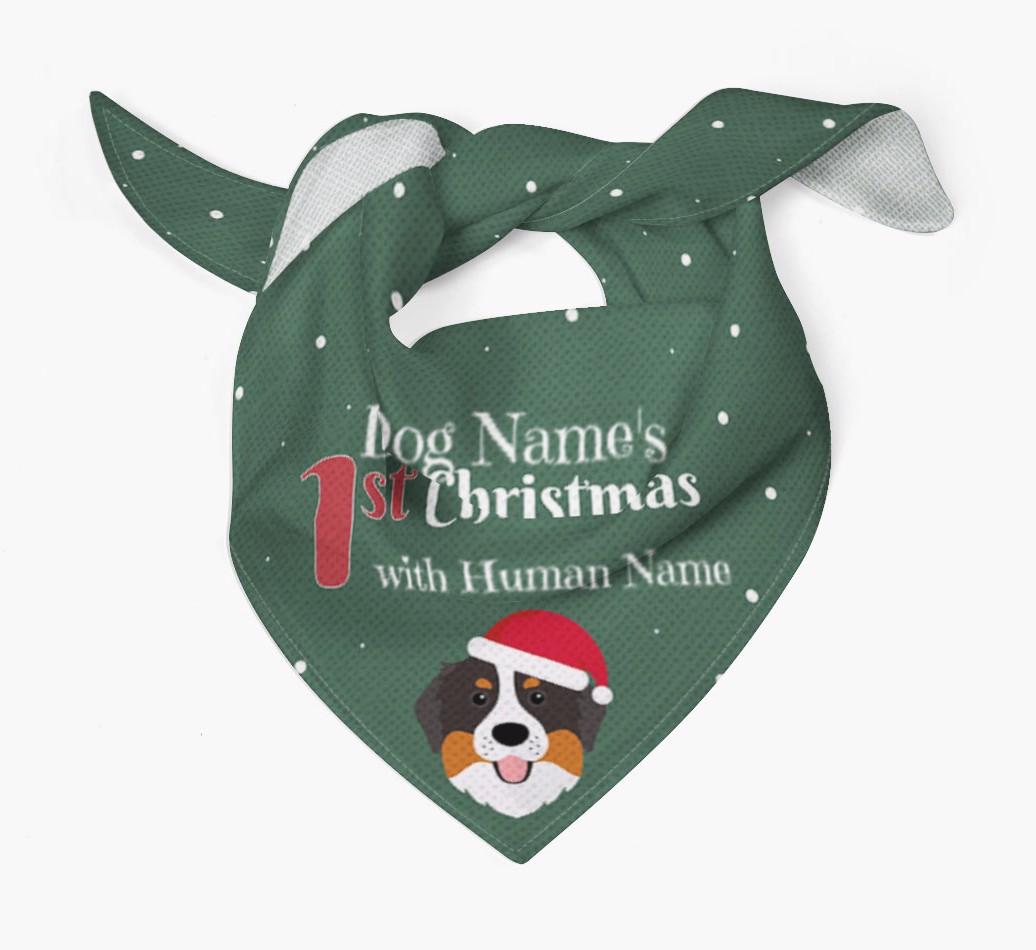 First Christmas Personalised Bandana with {breedFullName} Icon