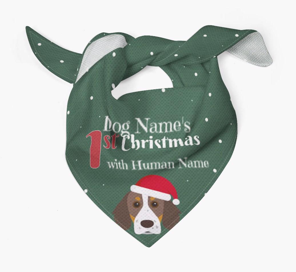 First Christmas Personalised Bandana with {breedFullName} Icon