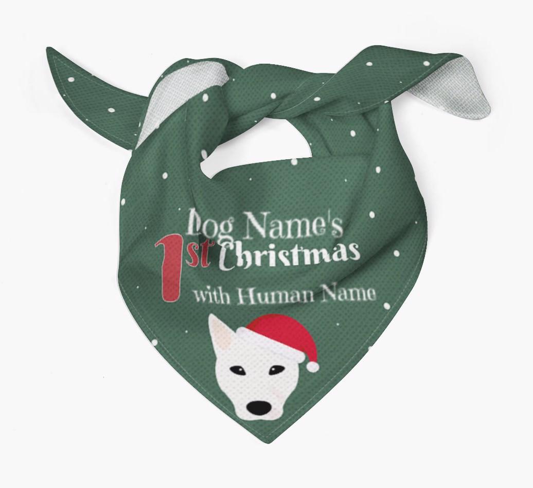 First Christmas Personalised Bandana with {breedFullName} Icon