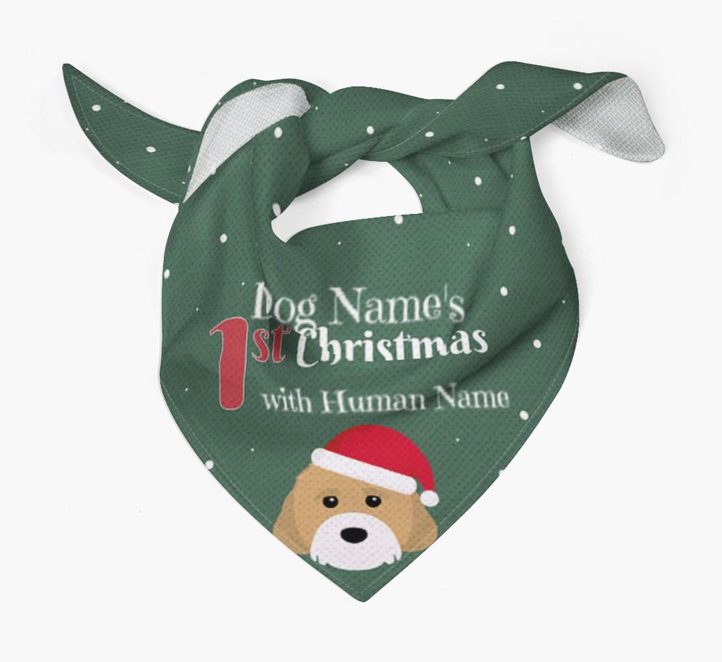 First Christmas Personalised Bandana with {breedFullName} Icon