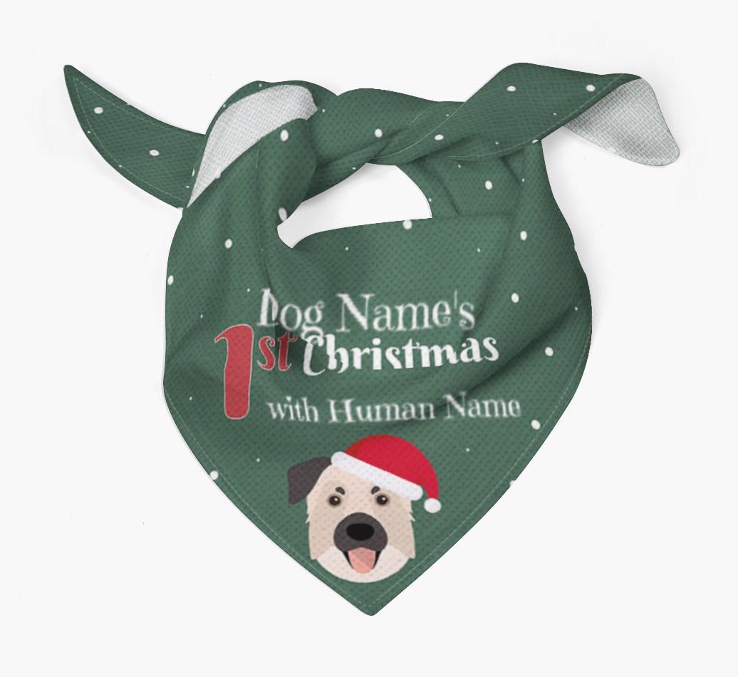 First Christmas Personalised Bandana with {breedFullName} Icon