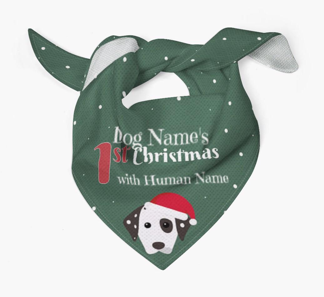 First Christmas Personalised Bandana with {breedFullName} Icon